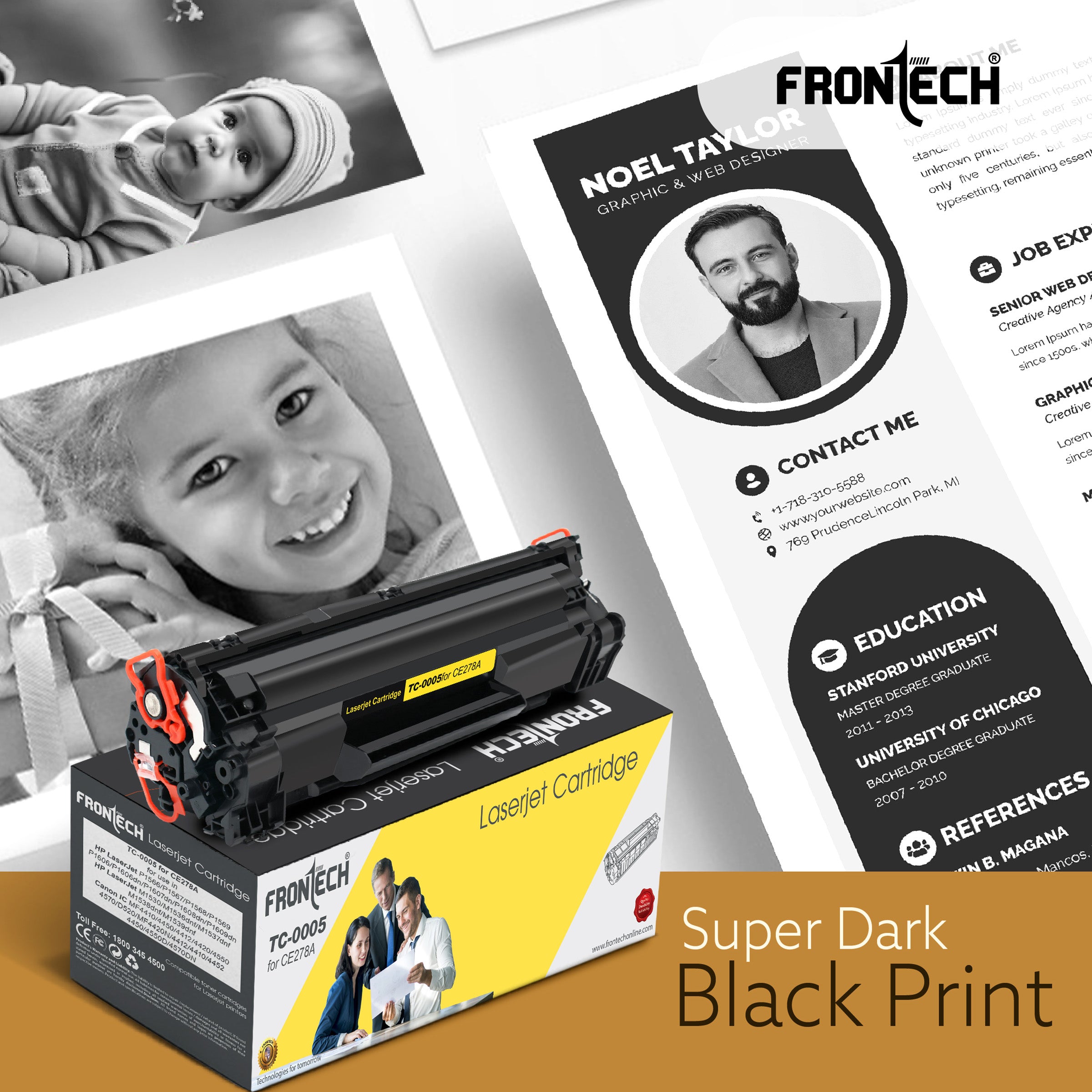 Frontech CE278A Toner Cartridge | Compatible with HP LaserJet P1560-MF4752 Series (TC-0005) Frontech CE278A Toner Cartridge | Compatible with HP LaserJet P1560-MF4752 Series (TC-0005)